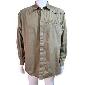 Vintage Harley Davidson Military Style Shirt L - Gorpcore Utility / Earth Tone